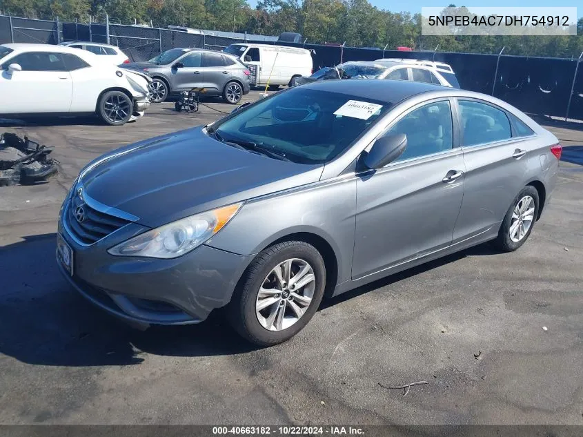 2013 Hyundai Sonata Gls VIN: 5NPEB4AC7DH754912 Lot: 40663182