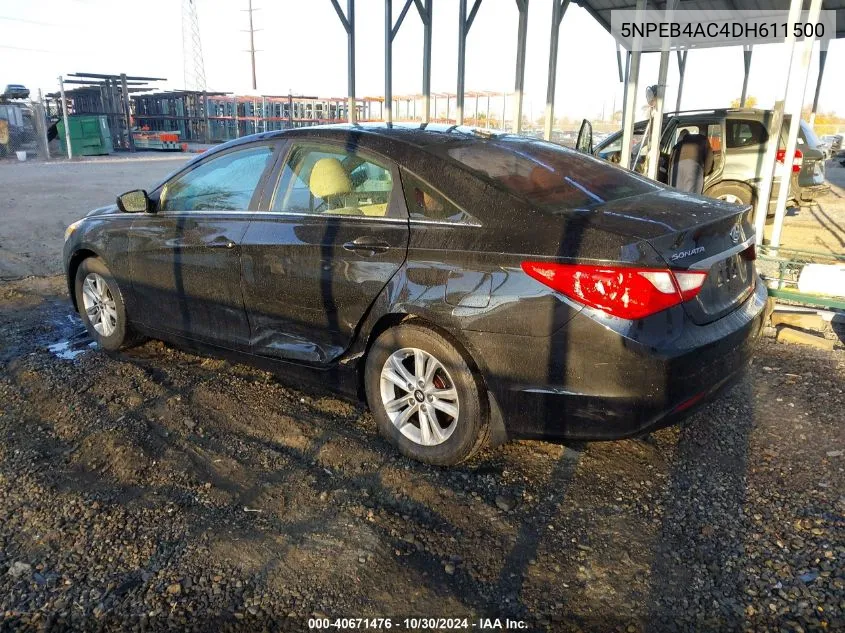 2013 Hyundai Sonata Gls VIN: 5NPEB4AC4DH611500 Lot: 40671476