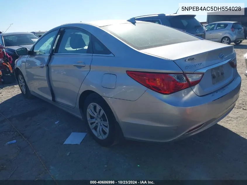 2013 Hyundai Sonata Gls VIN: 5NPEB4AC5DH554028 Lot: 40686998