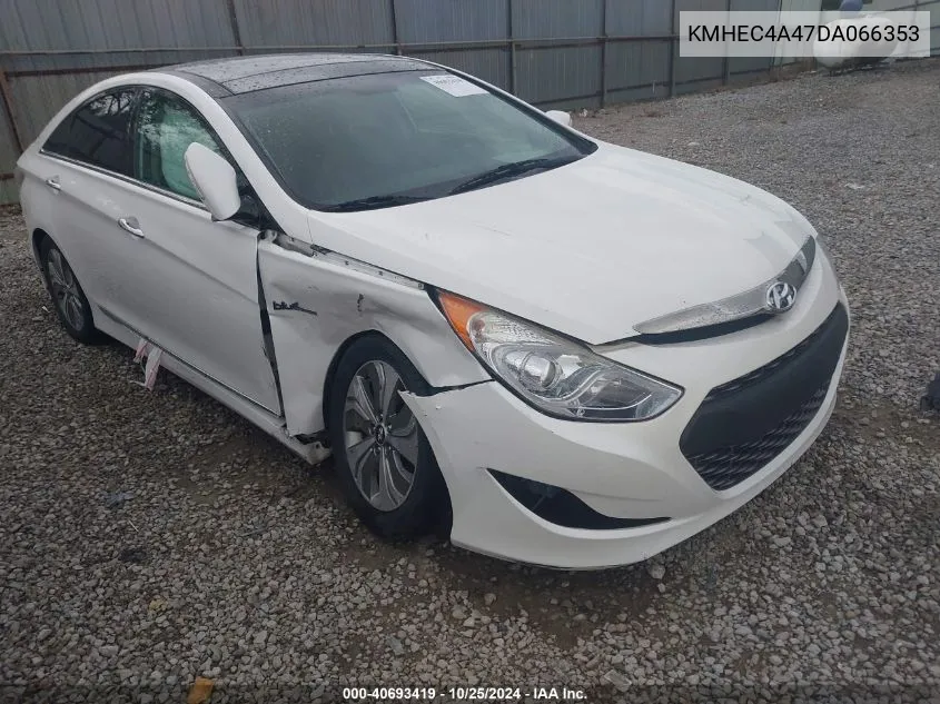 2013 Hyundai Sonata Hybrid Limited VIN: KMHEC4A47DA066353 Lot: 40693419