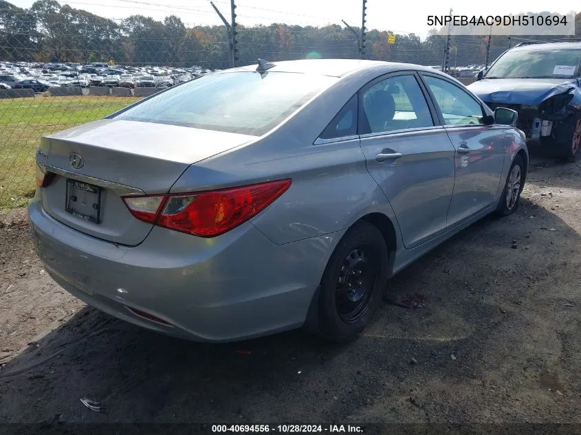 2013 Hyundai Sonata Gls VIN: 5NPEB4AC9DH510694 Lot: 40694556