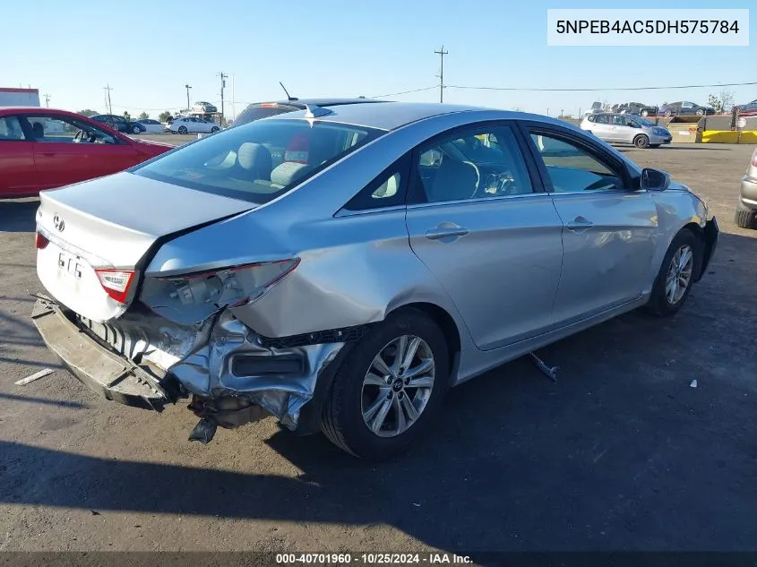 2013 Hyundai Sonata Gls VIN: 5NPEB4AC5DH575784 Lot: 40701960