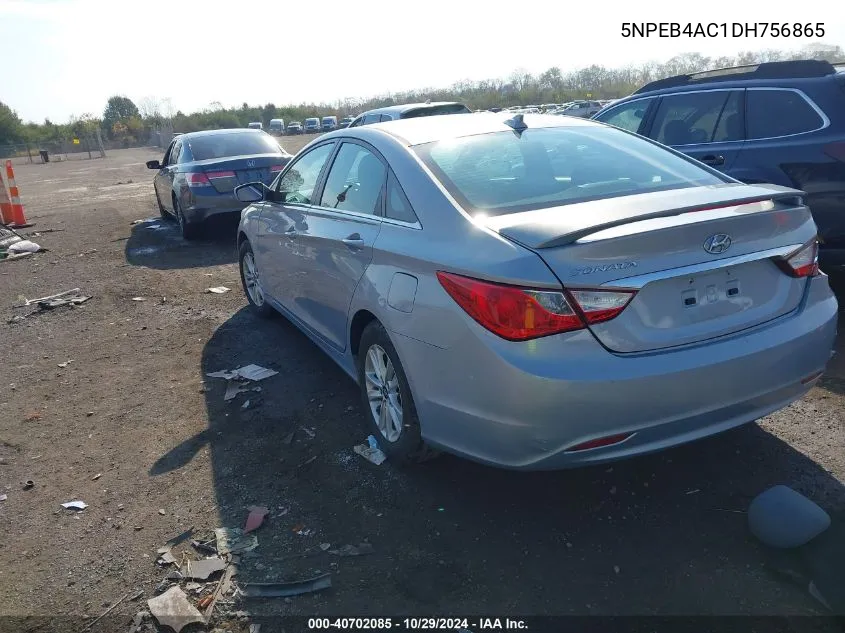 2013 Hyundai Sonata Gls VIN: 5NPEB4AC1DH756865 Lot: 40702085