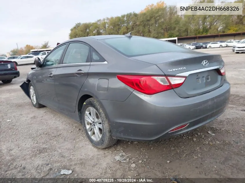 2013 Hyundai Sonata Gls VIN: 5NPEB4AC2DH668326 Lot: 40709225