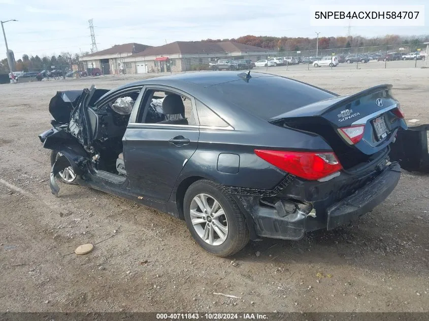 2013 Hyundai Sonata Gls VIN: 5NPEB4ACXDH584707 Lot: 40711843