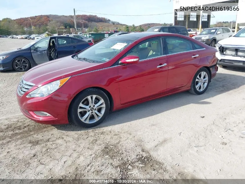 2013 Hyundai Sonata Limited VIN: 5NPEC4AC4DH619366 Lot: 40714075