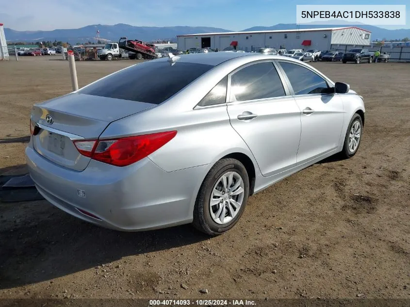 2013 Hyundai Sonata Gls VIN: 5NPEB4AC1DH533838 Lot: 40714093