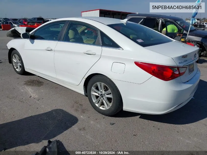 2013 Hyundai Sonata Gls VIN: 5NPEB4AC4DH685631 Lot: 40723538