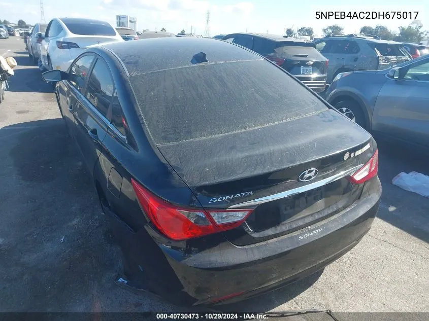 2013 Hyundai Sonata Gls VIN: 5NPEB4AC2DH675017 Lot: 40730473