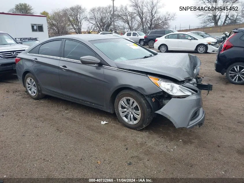 2013 Hyundai Sonata Gls VIN: 5NPEB4AC6DH545452 Lot: 40732865