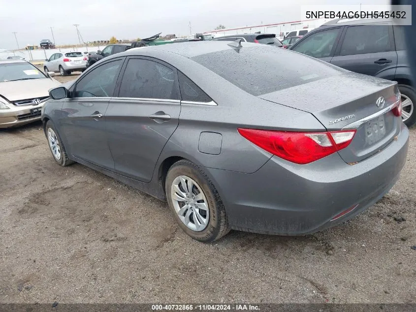 2013 Hyundai Sonata Gls VIN: 5NPEB4AC6DH545452 Lot: 40732865