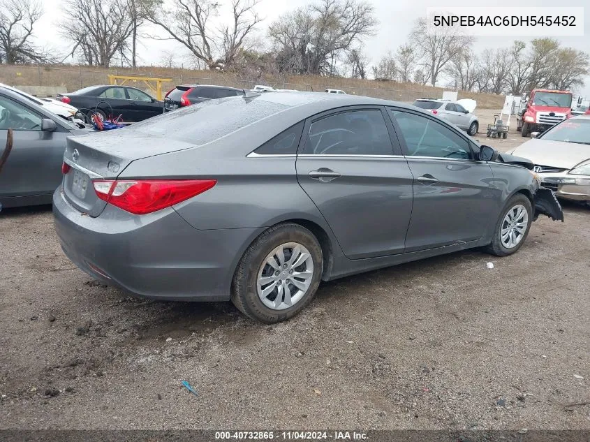 2013 Hyundai Sonata Gls VIN: 5NPEB4AC6DH545452 Lot: 40732865