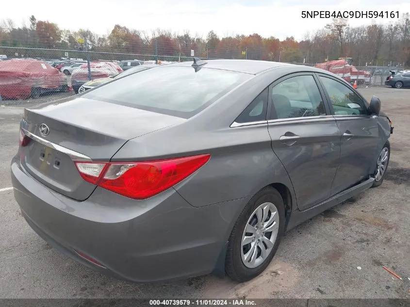 2013 Hyundai Sonata Gls VIN: 5NPEB4AC9DH594161 Lot: 40739579