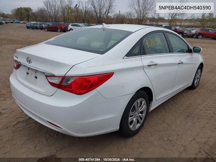 5NPEB4AC4DH540590 2013 Hyundai Sonata Gls