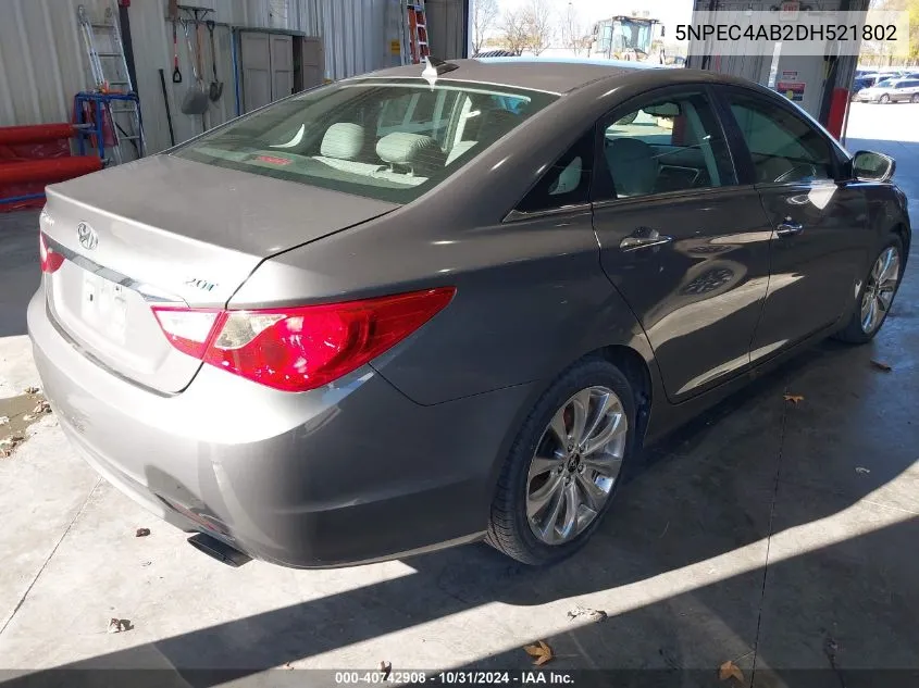 2013 Hyundai Sonata Se 2.0T VIN: 5NPEC4AB2DH521802 Lot: 40742908