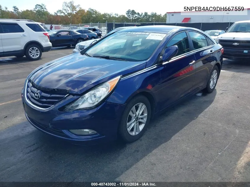 2013 Hyundai Sonata Gls VIN: 5NPEB4AC9DH667559 Lot: 40743002