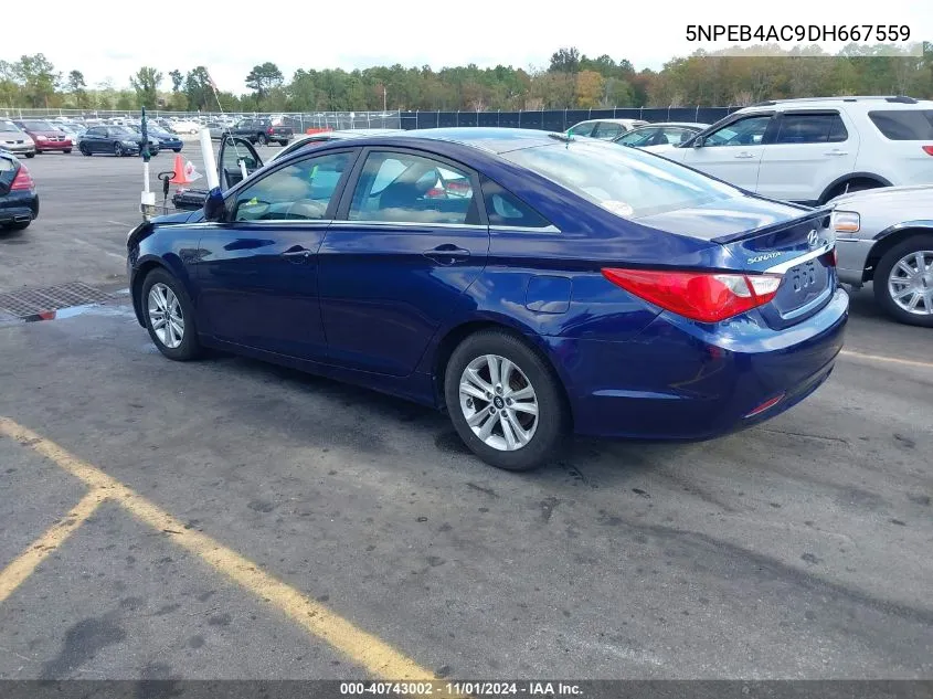 2013 Hyundai Sonata Gls VIN: 5NPEB4AC9DH667559 Lot: 40743002