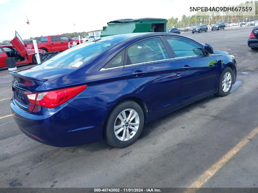 2013 Hyundai Sonata Gls VIN: 5NPEB4AC9DH667559 Lot: 40743002