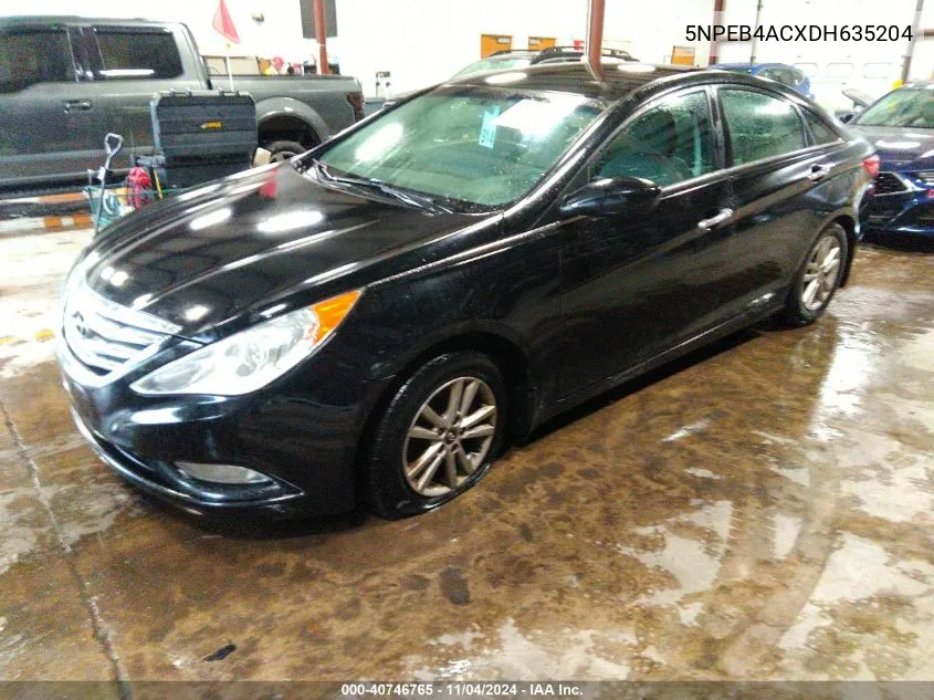 2013 Hyundai Sonata Gls VIN: 5NPEB4ACXDH635204 Lot: 40746765