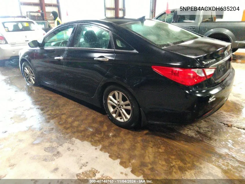 2013 Hyundai Sonata Gls VIN: 5NPEB4ACXDH635204 Lot: 40746765