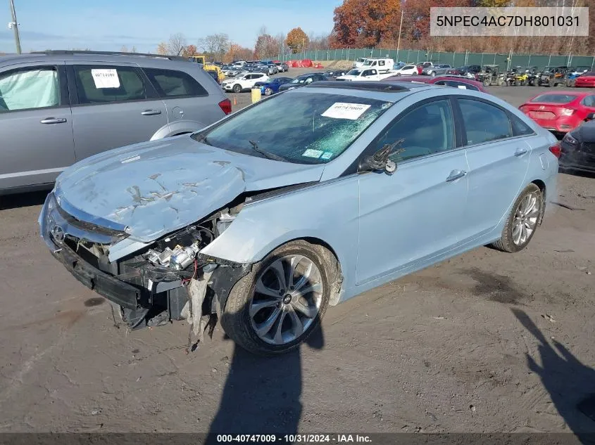 2013 Hyundai Sonata Se VIN: 5NPEC4AC7DH801031 Lot: 40747009