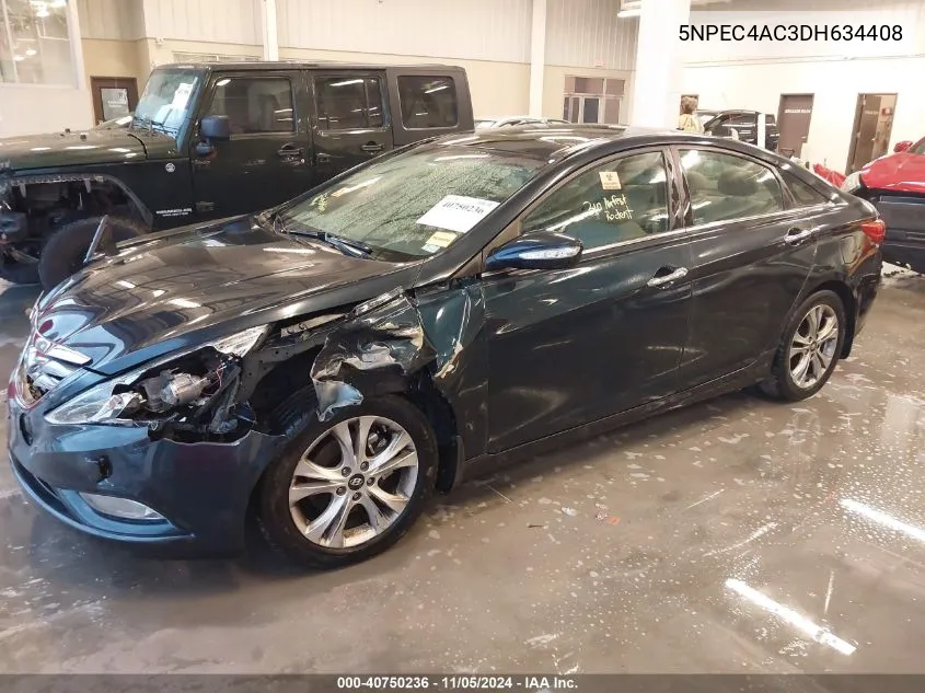 2013 Hyundai Sonata Limited VIN: 5NPEC4AC3DH634408 Lot: 40750236