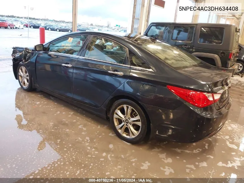 2013 Hyundai Sonata Limited VIN: 5NPEC4AC3DH634408 Lot: 40750236