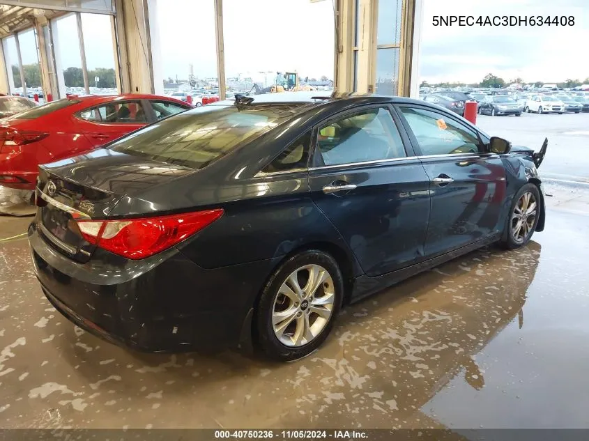 2013 Hyundai Sonata Limited VIN: 5NPEC4AC3DH634408 Lot: 40750236