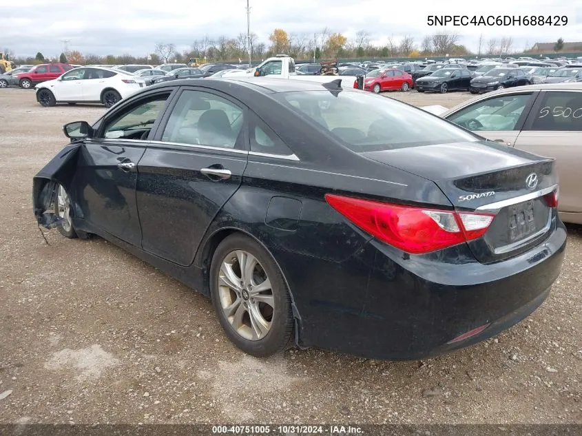 2013 Hyundai Sonata Limited VIN: 5NPEC4AC6DH688429 Lot: 40751005