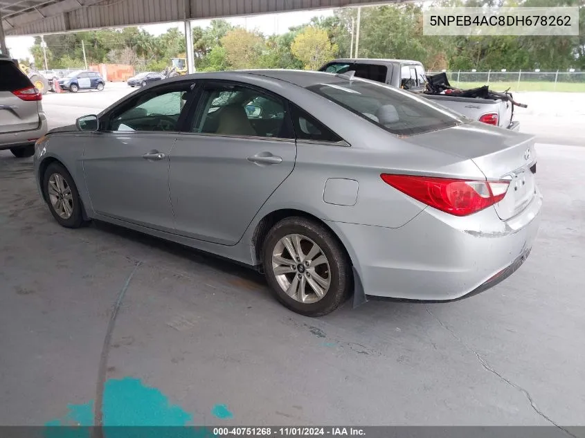 2013 Hyundai Sonata Gls VIN: 5NPEB4AC8DH678262 Lot: 40751268