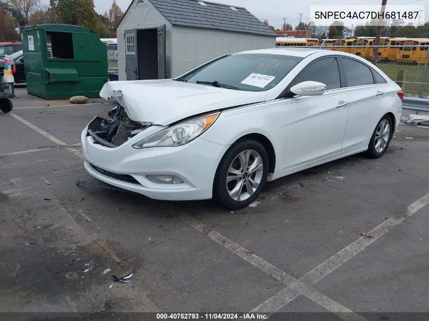 2013 Hyundai Sonata Limited VIN: 5NPEC4AC7DH681487 Lot: 40752793