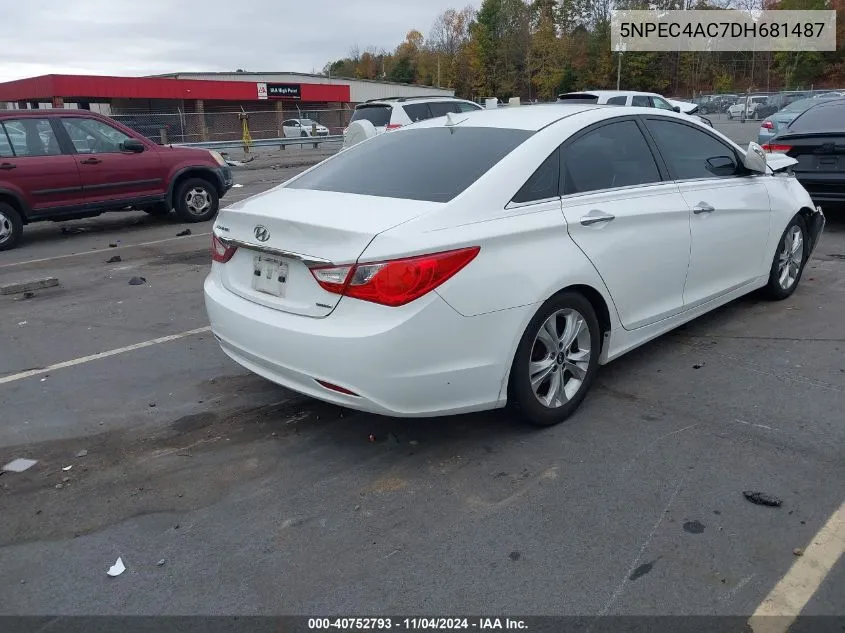 2013 Hyundai Sonata Limited VIN: 5NPEC4AC7DH681487 Lot: 40752793