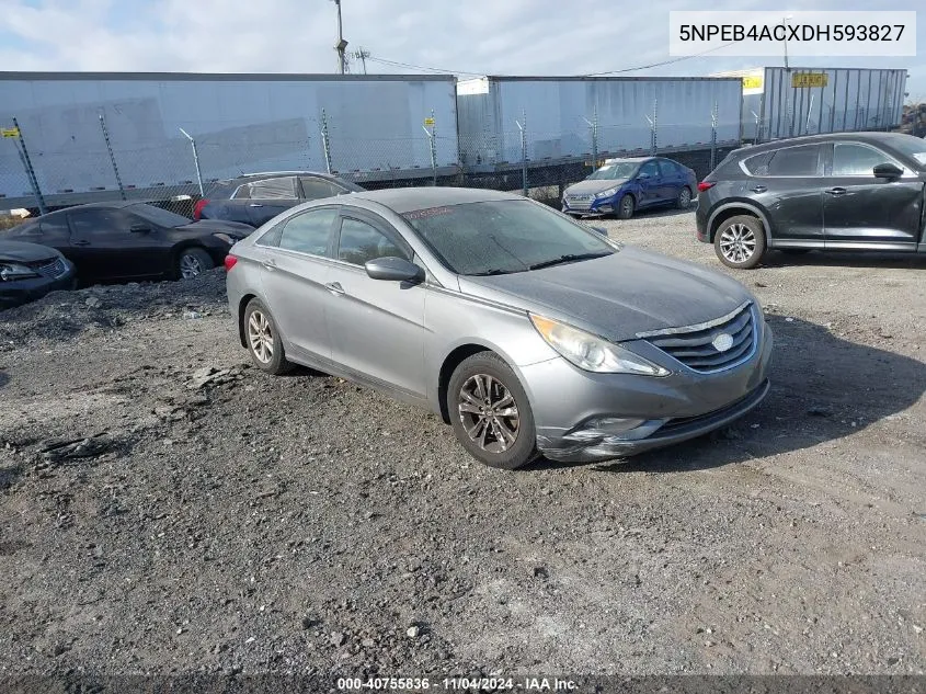 2013 Hyundai Sonata Gls VIN: 5NPEB4ACXDH593827 Lot: 40755836