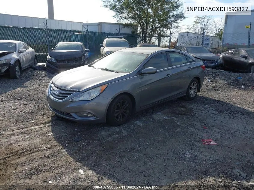 2013 Hyundai Sonata Gls VIN: 5NPEB4ACXDH593827 Lot: 40755836