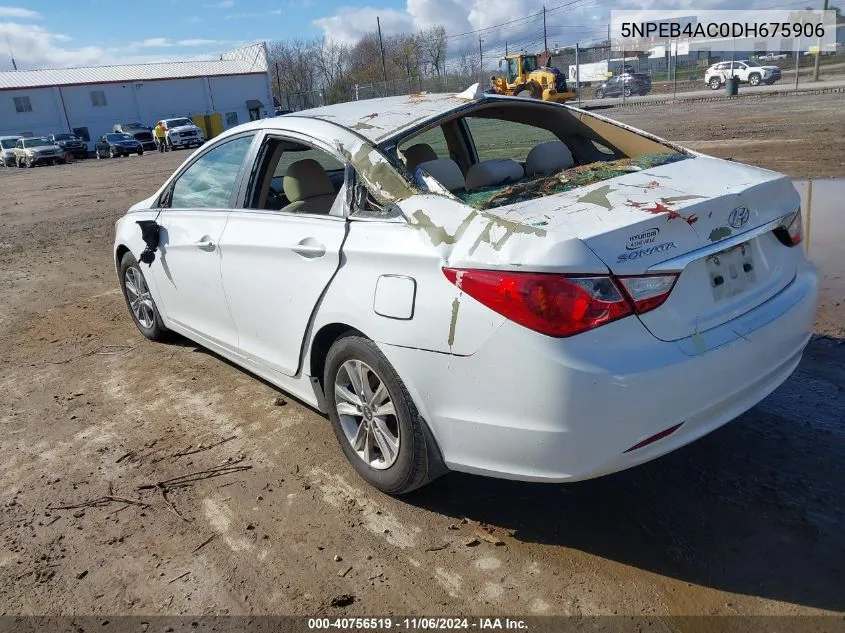 2013 Hyundai Sonata Gls VIN: 5NPEB4AC0DH675906 Lot: 40756519