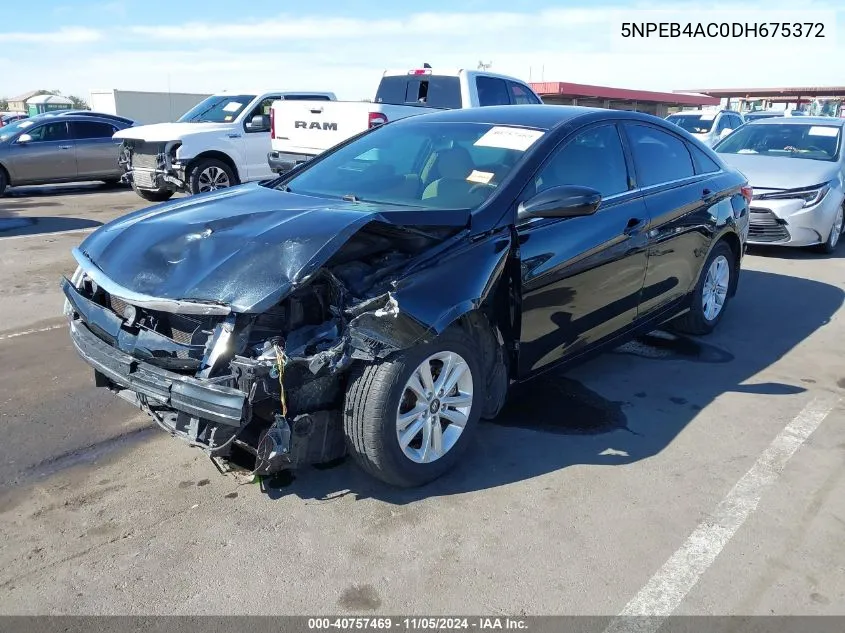 2013 Hyundai Sonata Gls VIN: 5NPEB4AC0DH675372 Lot: 40757469