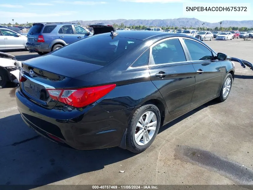 2013 Hyundai Sonata Gls VIN: 5NPEB4AC0DH675372 Lot: 40757469