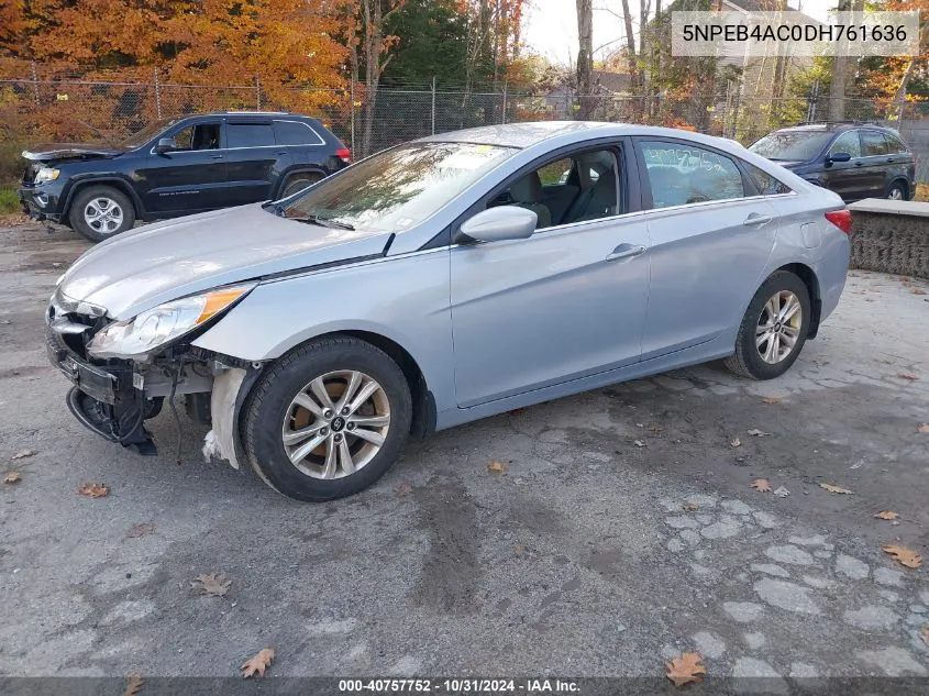 2013 Hyundai Sonata Gls VIN: 5NPEB4AC0DH761636 Lot: 40757752