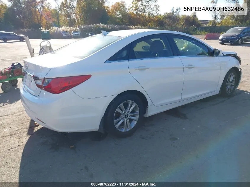 2013 Hyundai Sonata Gls VIN: 5NPEB4AC9DH632486 Lot: 40762223