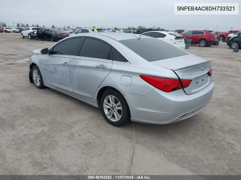 2013 Hyundai Sonata Gls VIN: 5NPEB4AC8DH733521 Lot: 40763252