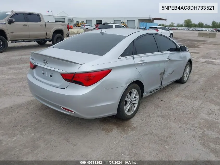 2013 Hyundai Sonata Gls VIN: 5NPEB4AC8DH733521 Lot: 40763252