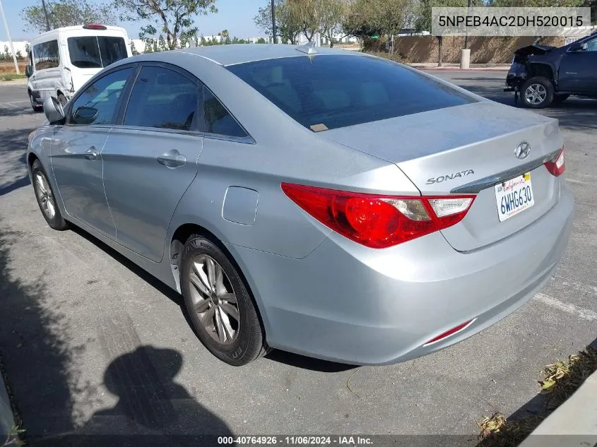 2013 Hyundai Sonata Gls VIN: 5NPEB4AC2DH520015 Lot: 40764926