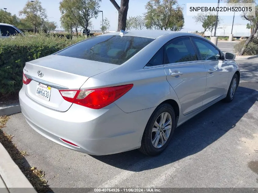 2013 Hyundai Sonata Gls VIN: 5NPEB4AC2DH520015 Lot: 40764926