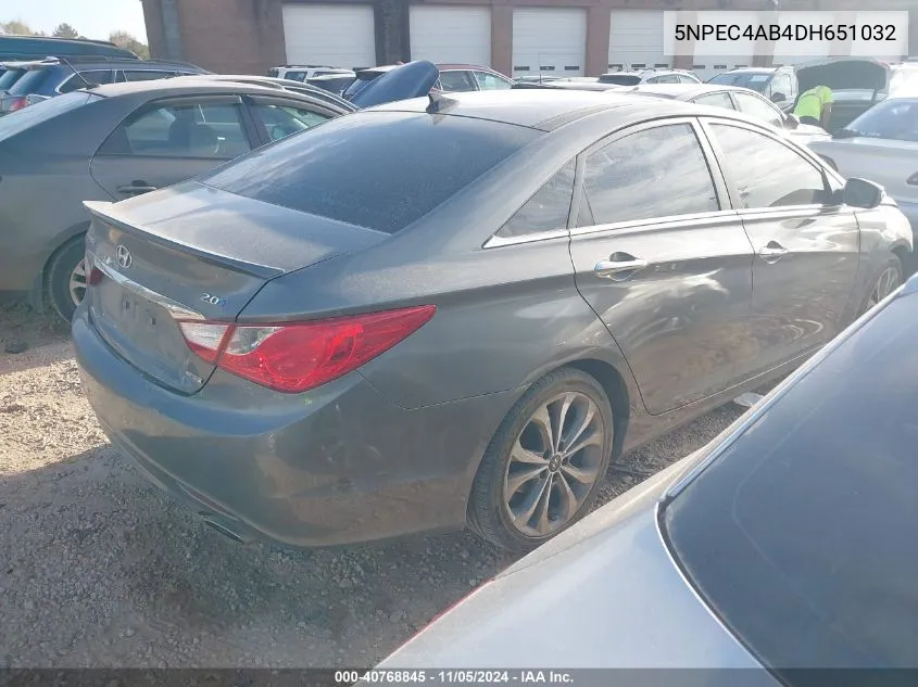 2013 Hyundai Sonata Limited 2.0T VIN: 5NPEC4AB4DH651032 Lot: 40768845