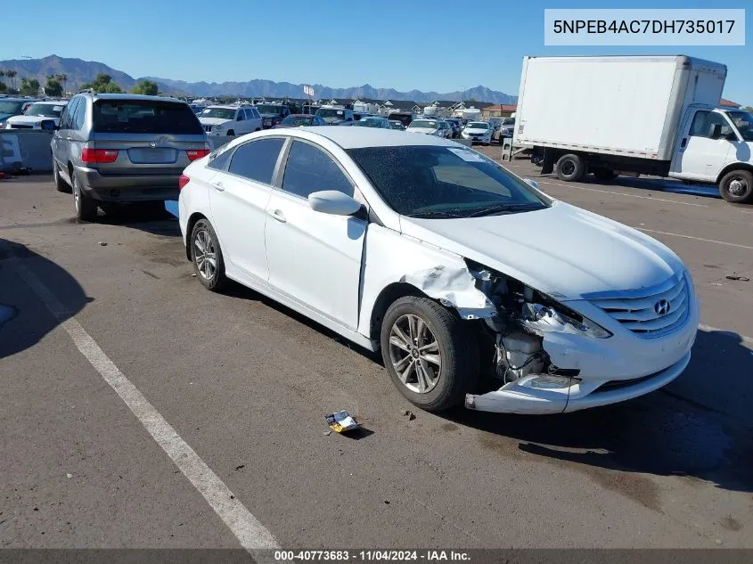 2013 Hyundai Sonata Gls VIN: 5NPEB4AC7DH735017 Lot: 40773683