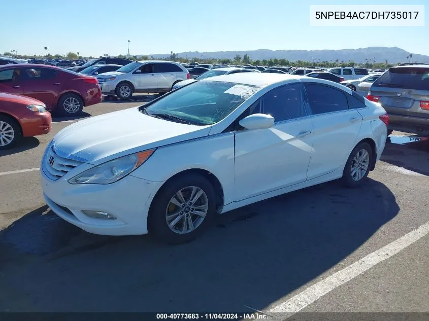 2013 Hyundai Sonata Gls VIN: 5NPEB4AC7DH735017 Lot: 40773683