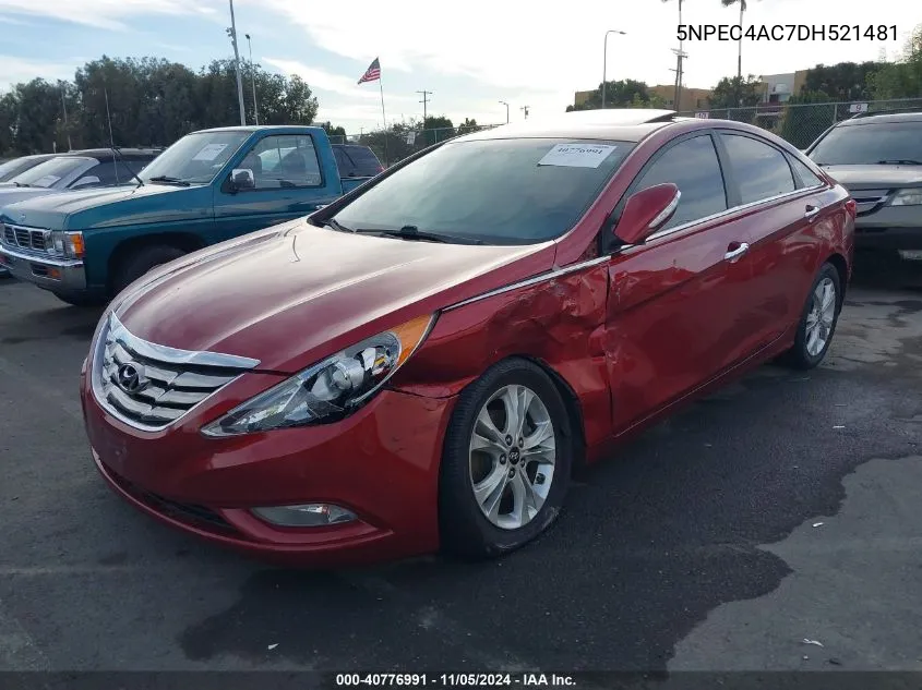 2013 Hyundai Sonata Limited VIN: 5NPEC4AC7DH521481 Lot: 40776991