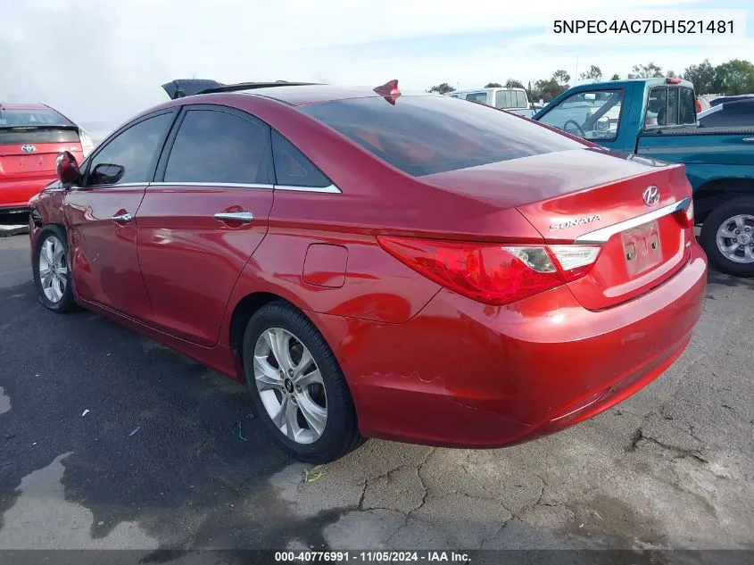 2013 Hyundai Sonata Limited VIN: 5NPEC4AC7DH521481 Lot: 40776991