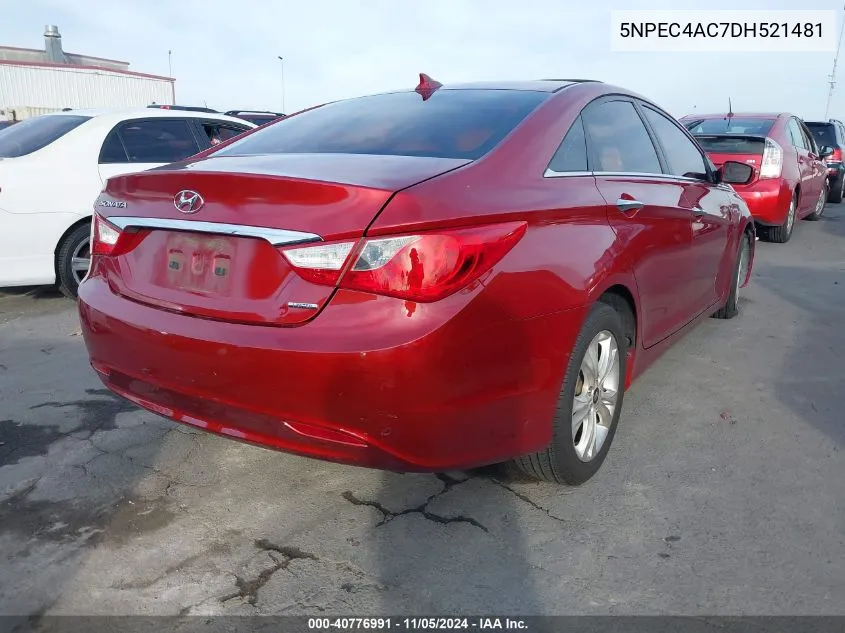 2013 Hyundai Sonata Limited VIN: 5NPEC4AC7DH521481 Lot: 40776991