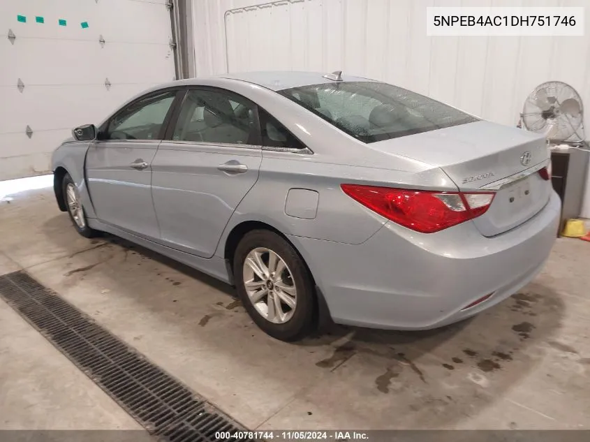 2013 Hyundai Sonata Gls VIN: 5NPEB4AC1DH751746 Lot: 40781744